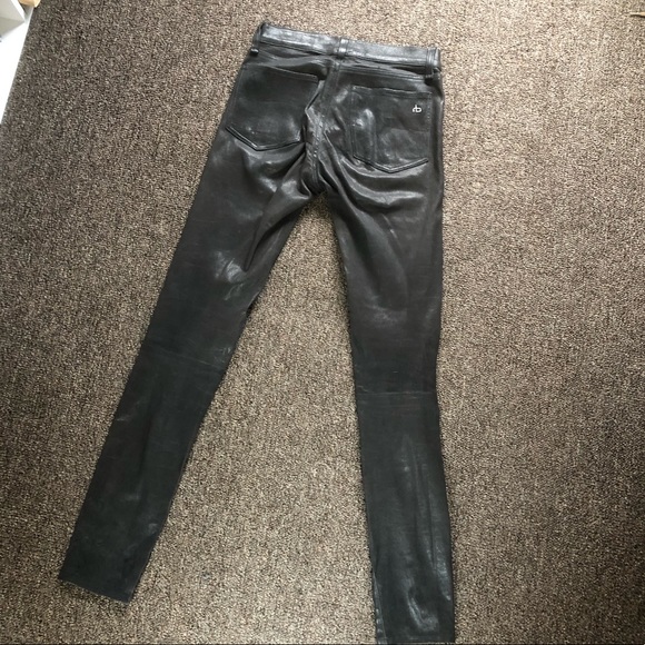 Rag & Bone Leather Skinny Pants - Picture 6 of 8